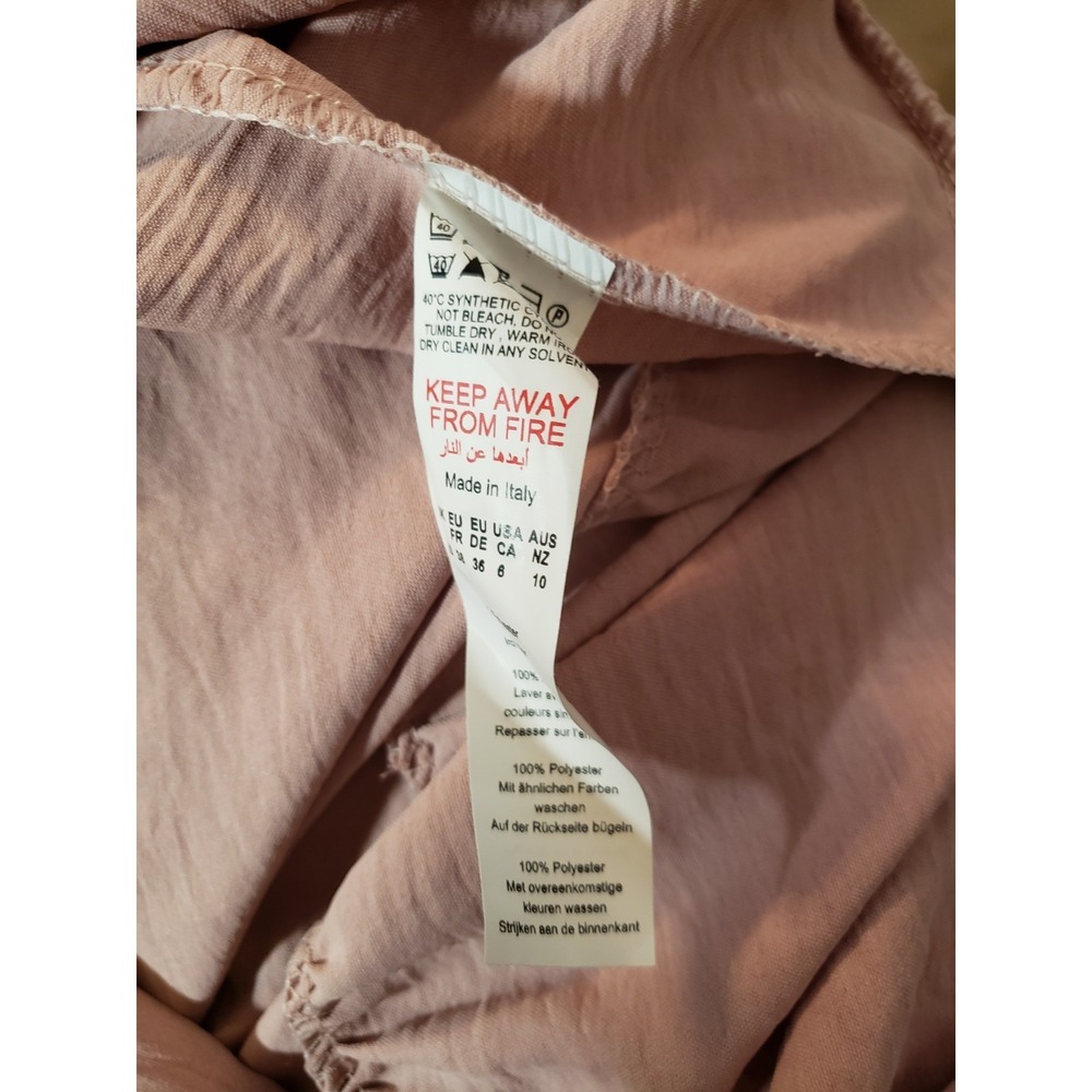 Women's Boohoo Pink Tiered Smock Shirt Dress Size 6 - Picture 4 of 4